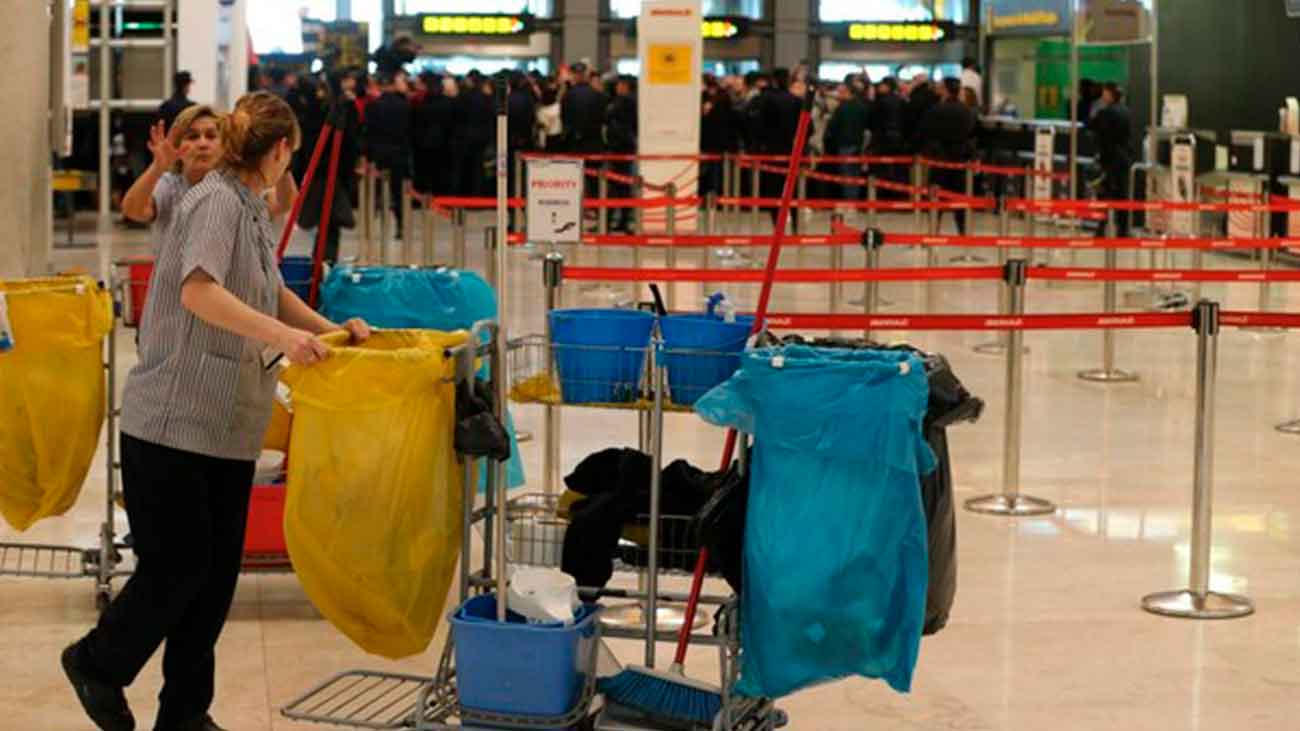 Limpieza en aeropuerto